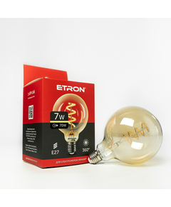 Светодиодная филаментная лампа ETRON Filament G125 Vintage 7W E27 2700K золото