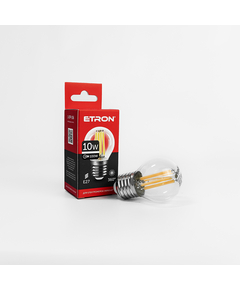 Світлодіодна філаментна лампа ETRON Filament G45 10W E27 4200K прозора