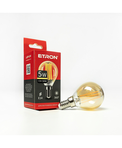 Светодиодная филаментная лампа ETRON Filament G45 5W E14 2700K золото