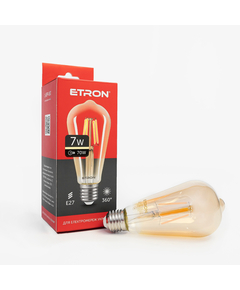 Світлодіодна філаментна лампа ETRON Filament ST64 7W E27 2700K золото