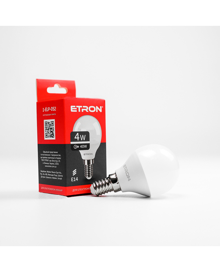 LED лампа ETRON Light 1-ELP-052 G45 4W 4200K 220V E14