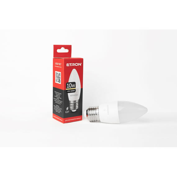 LED лампа ETRON Light 1-ELP-017 C37 10W 3000K 220V E27