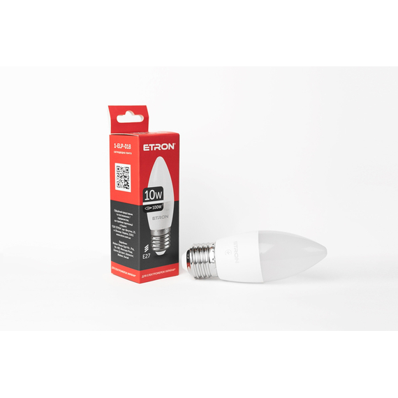 LED лампа ETRON Light 1-ELP-018 C37 10W 4200K 220V E27