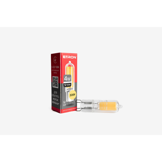 LED лампа ETRON Light 1-ELP-084 G9 Glass 4W 4200K 220V