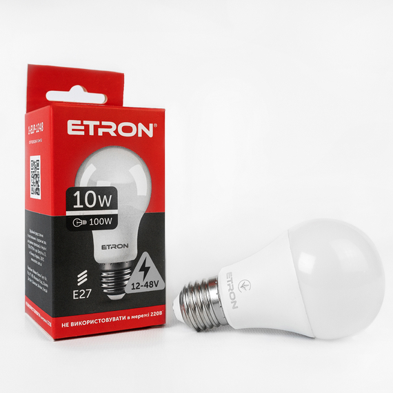 LED лампа ETRON Light 1-ELP-1248 A60 10W 12V-48V 4200K E27