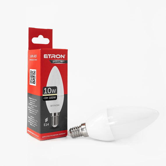 LED лампа ETRON Power Light 1-EPL-823 C37 10W 3000K 220V E14